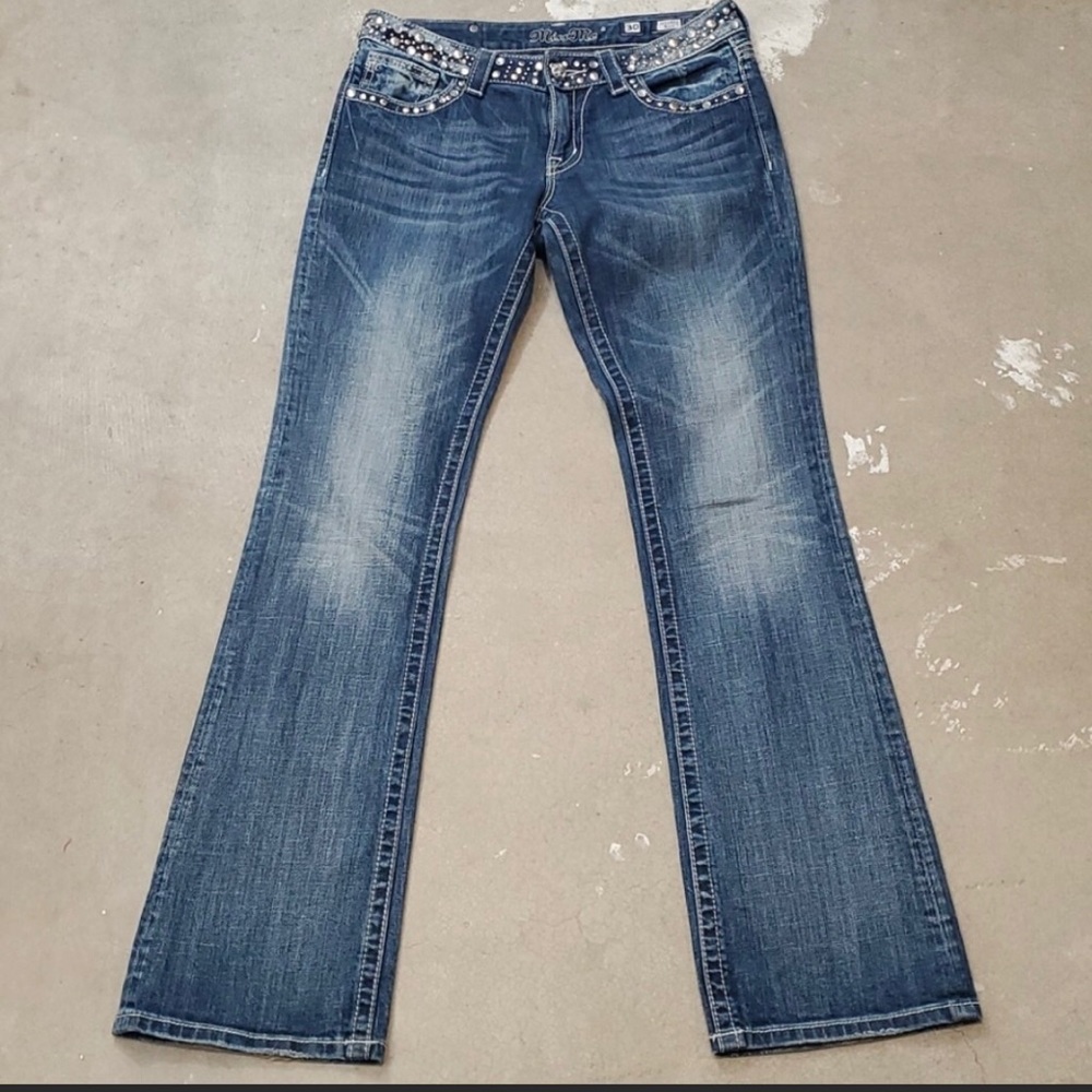 Miss Me Boot Cut Crystal Embellished Jeans